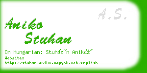 aniko stuhan business card